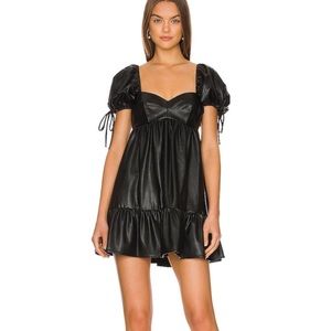 NWT Amanda uprichard Sicily dress faux leather XS